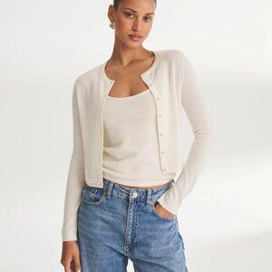Naadam Super Fine Cashmere Cropped Cardigan